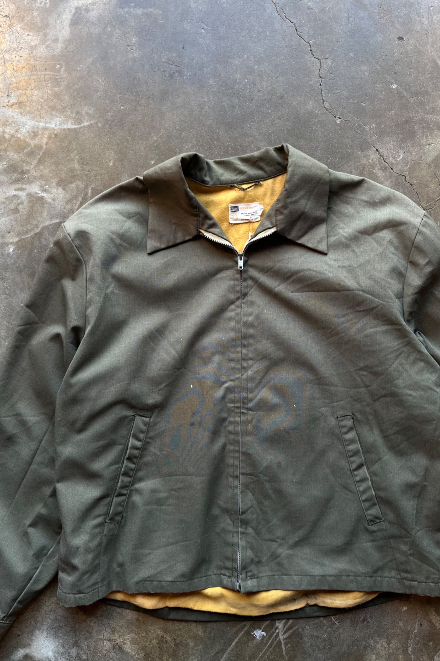 1960s 70s Sears Work Jacket Green - Large