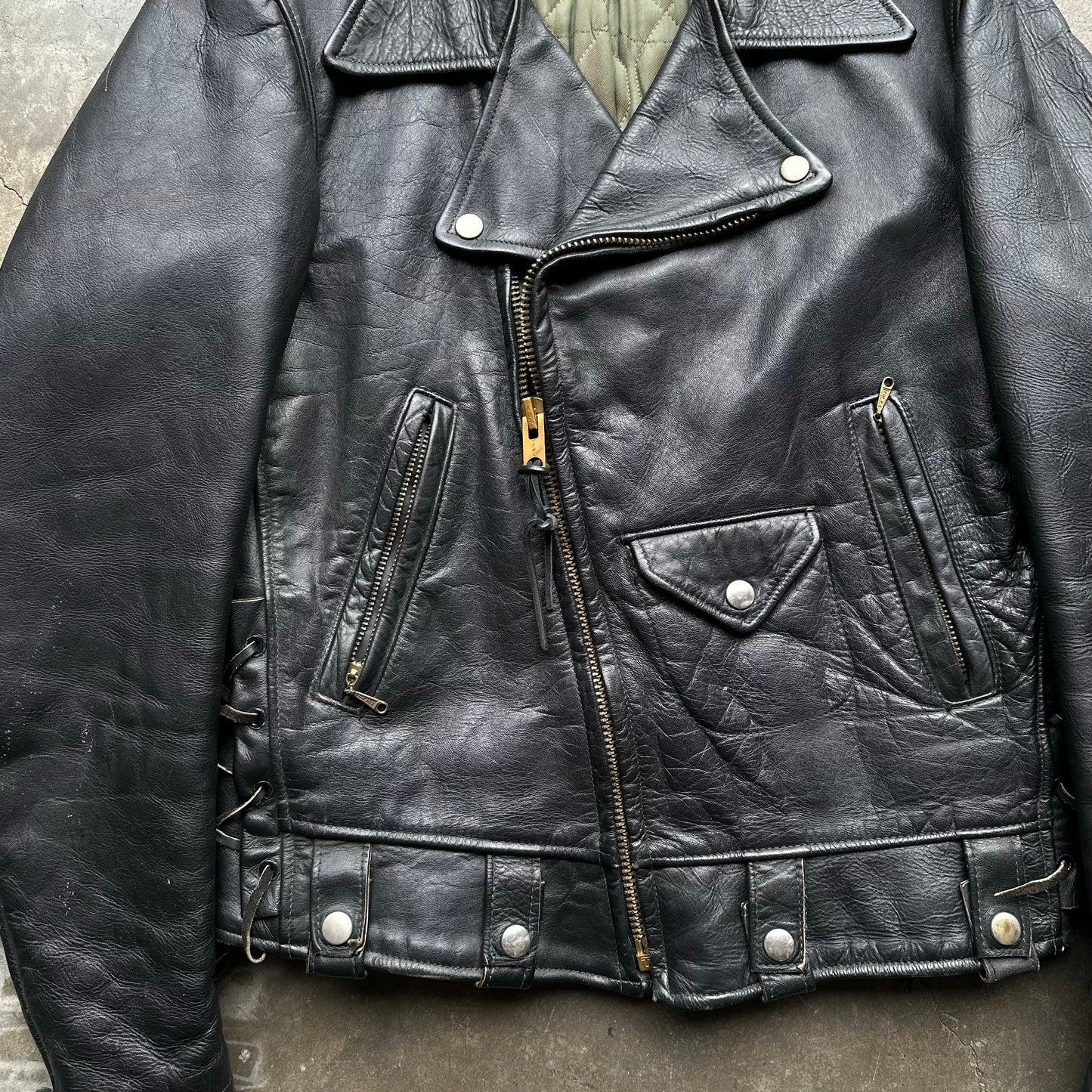1950s Golden Bear Leather Motorcycle Jacket - S/M
