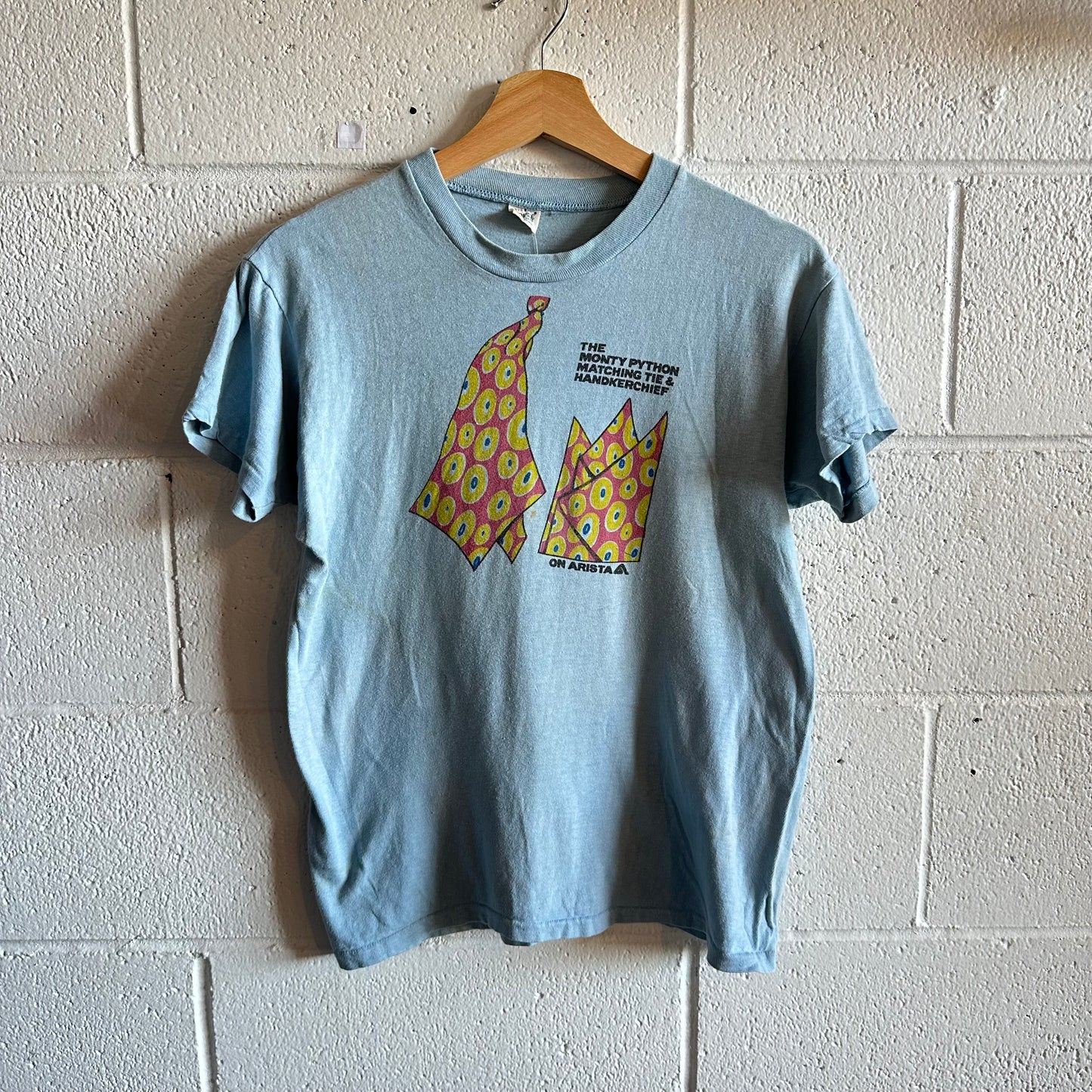 Rare 1970s Monty Python Tie and Handkerchief T Shirt - Small