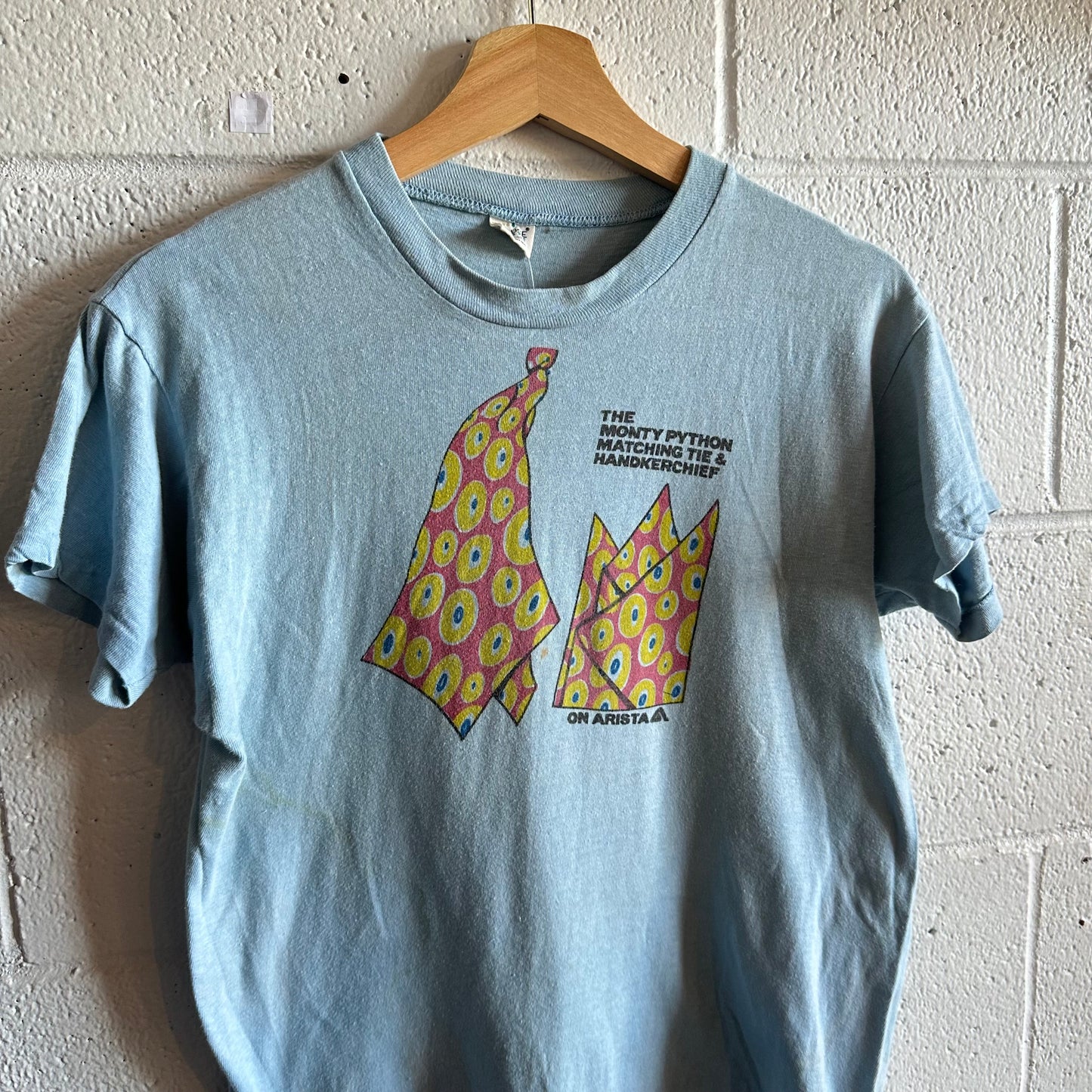 Rare 1970s Monty Python Tie and Handkerchief T Shirt - Small