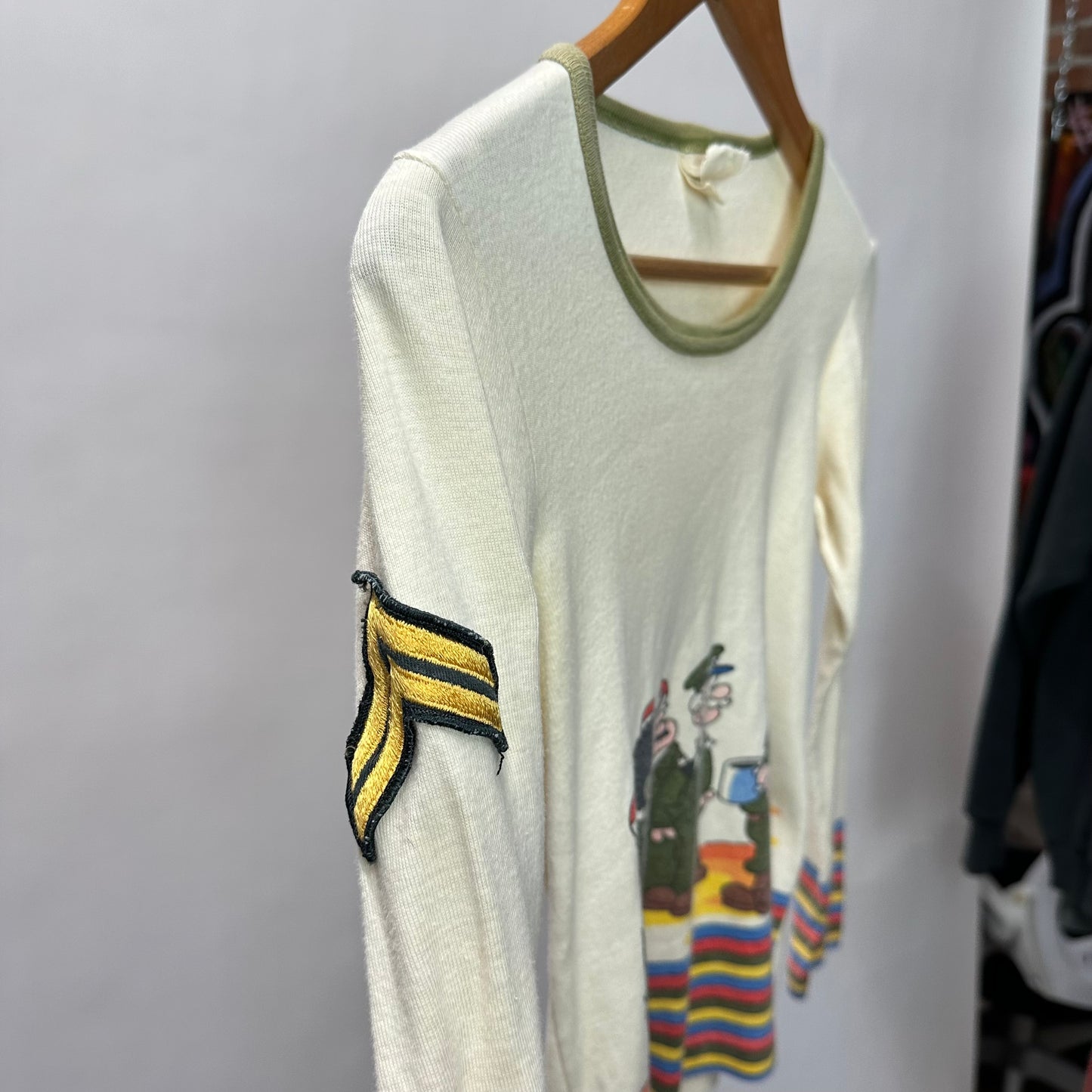 Vintage 70s Army Style Comic Shirt - Women’s
