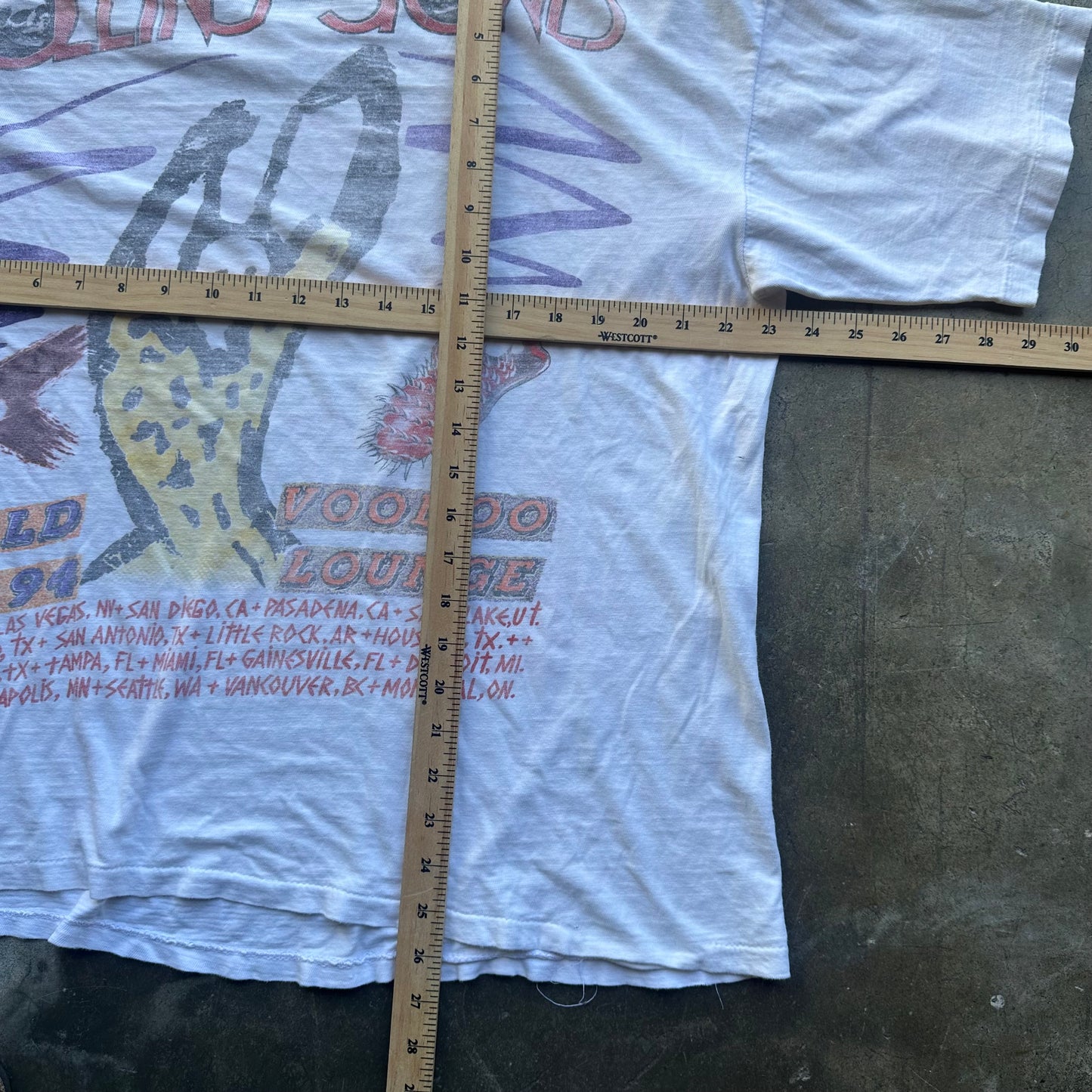 Vintage The Rolling Stones Voodoo Lounge T Shirt 1994 - Boxy L/XL
