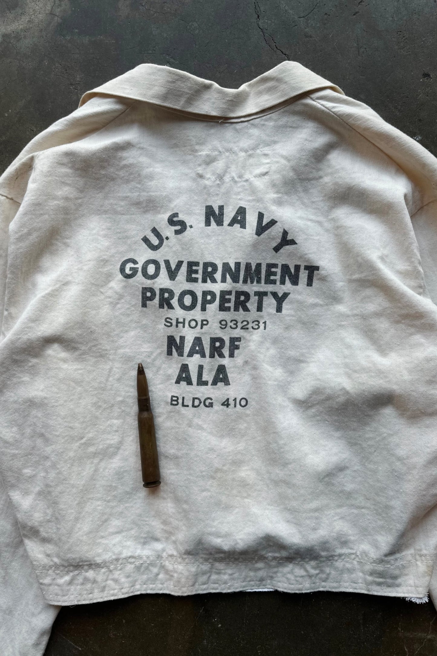Vintage Cropped Coveralls US Navy Alameda Base Jacket - L/XL