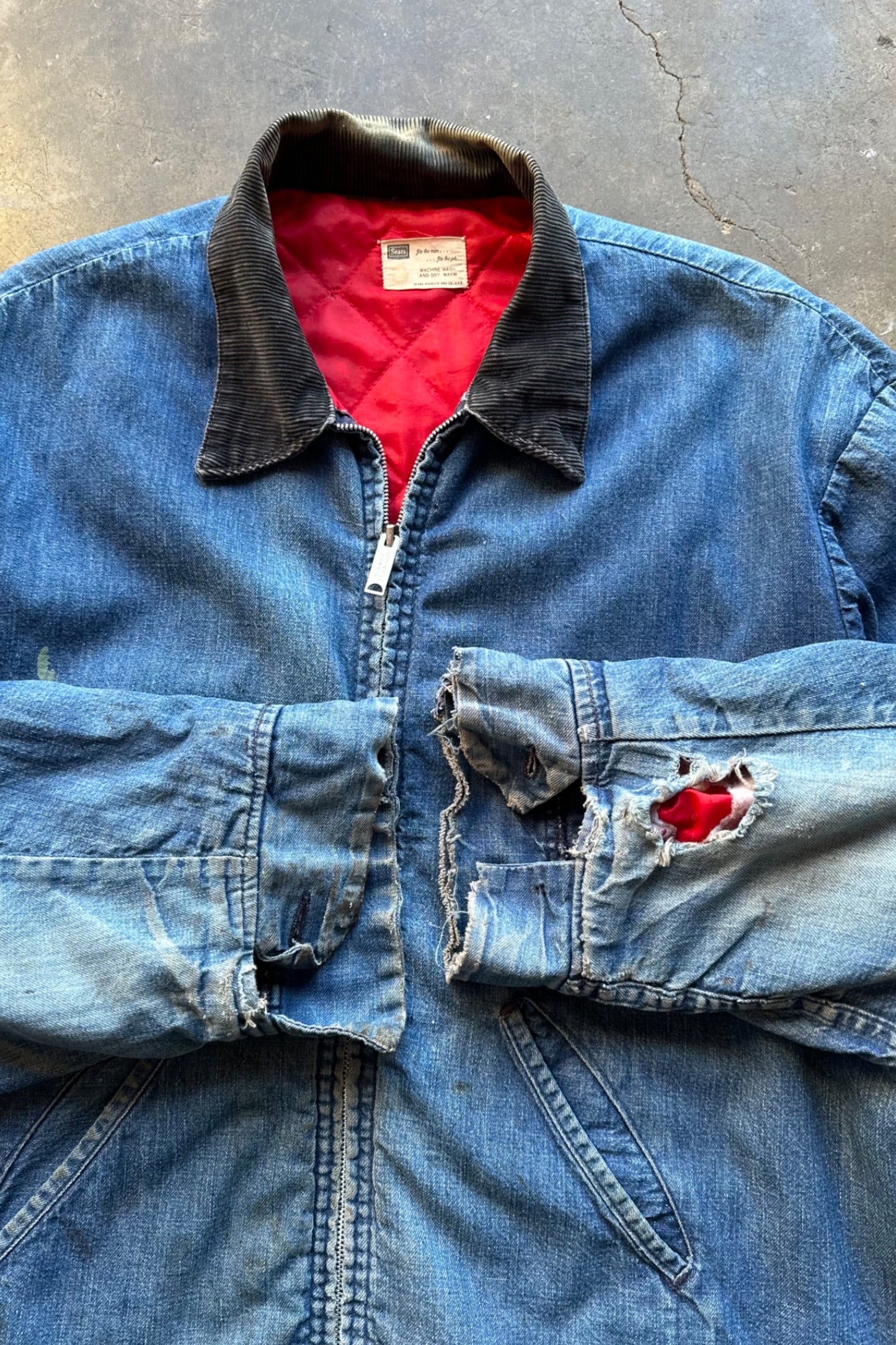 1970s Sears Denim Work Jacket - XL