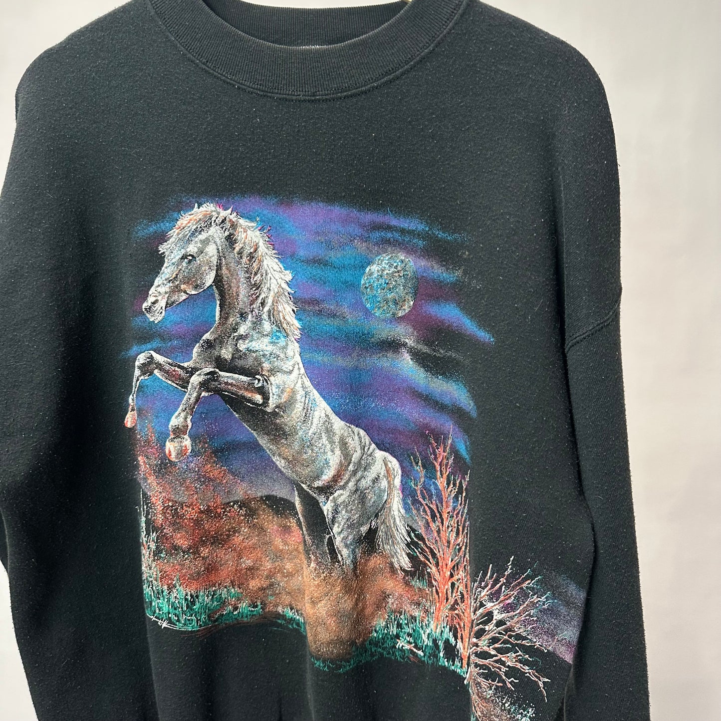 Vintage 90s Horse Sweatshirt - L/XL