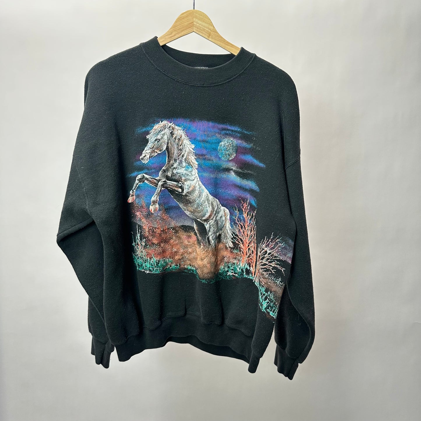 Vintage 90s Horse Sweatshirt - L/XL