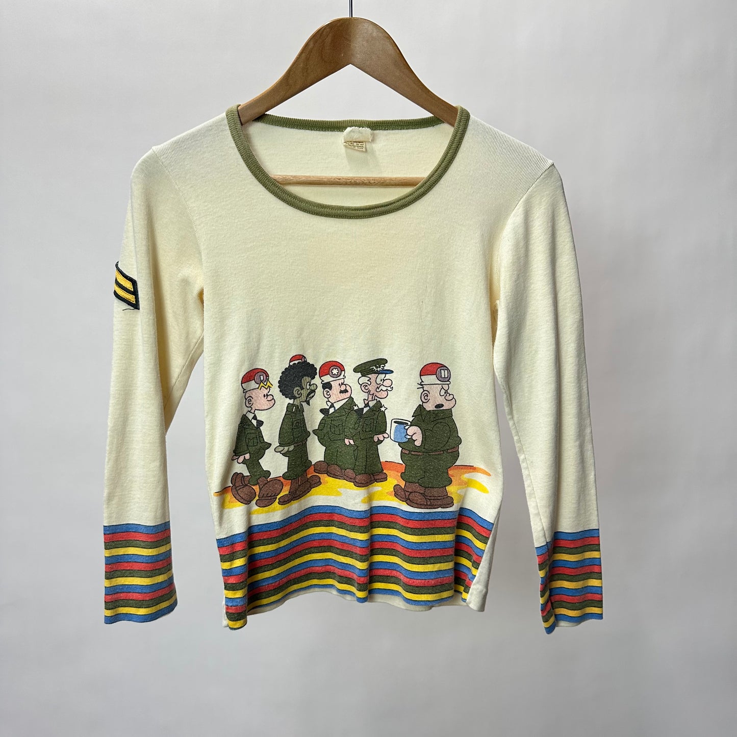 Vintage 70s Army Style Comic Shirt - Women’s