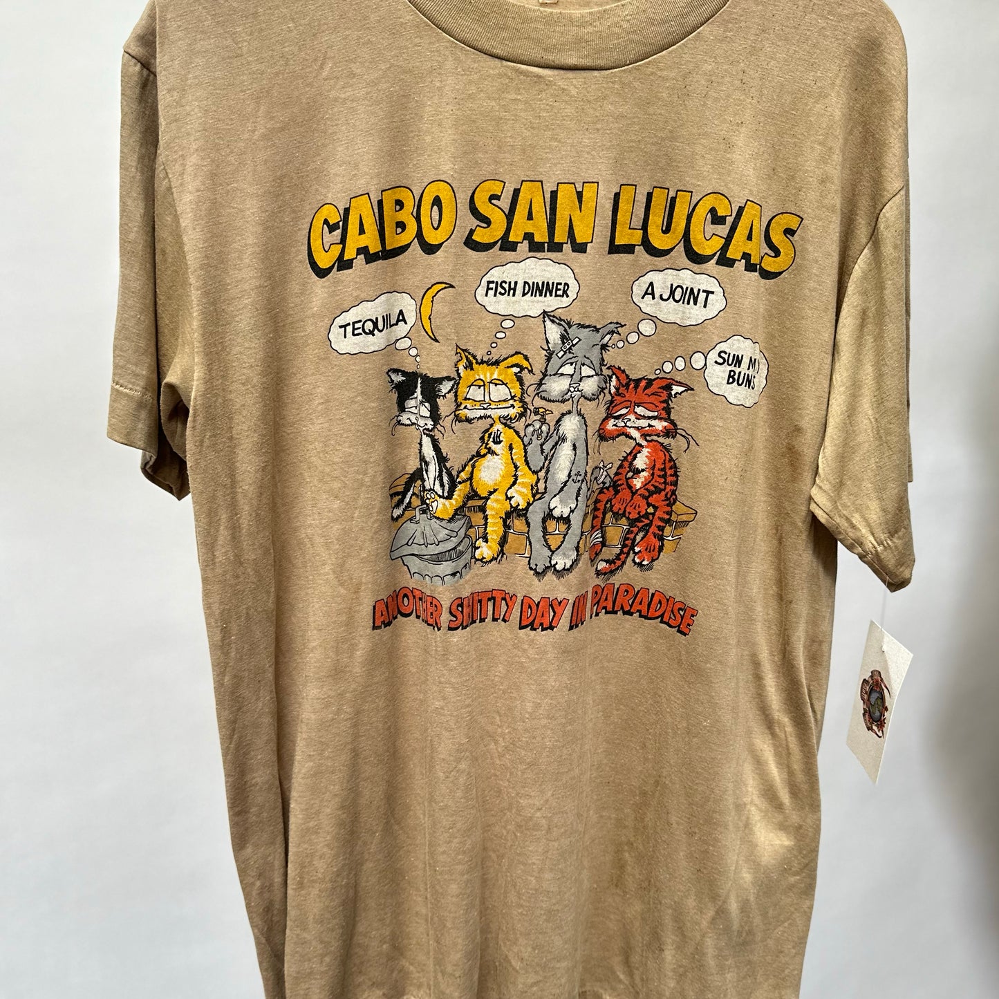 Vintage Cabo San Lucas Cat T Shirt - L/XL