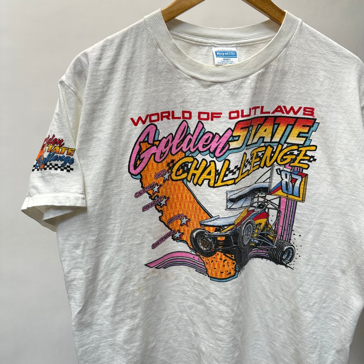 Vintage 80s Golden State Racing T Shirt - L/XL