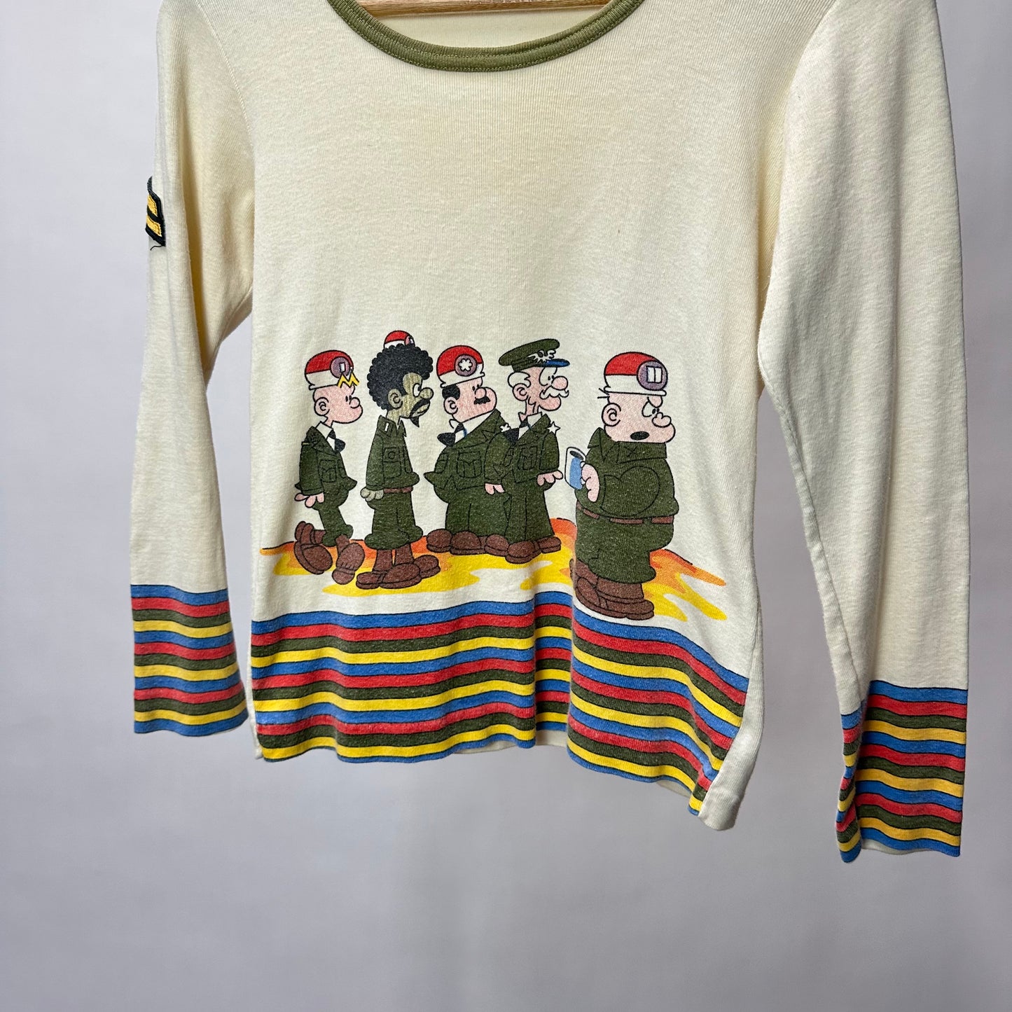 Vintage 70s Army Style Comic Shirt - Women’s