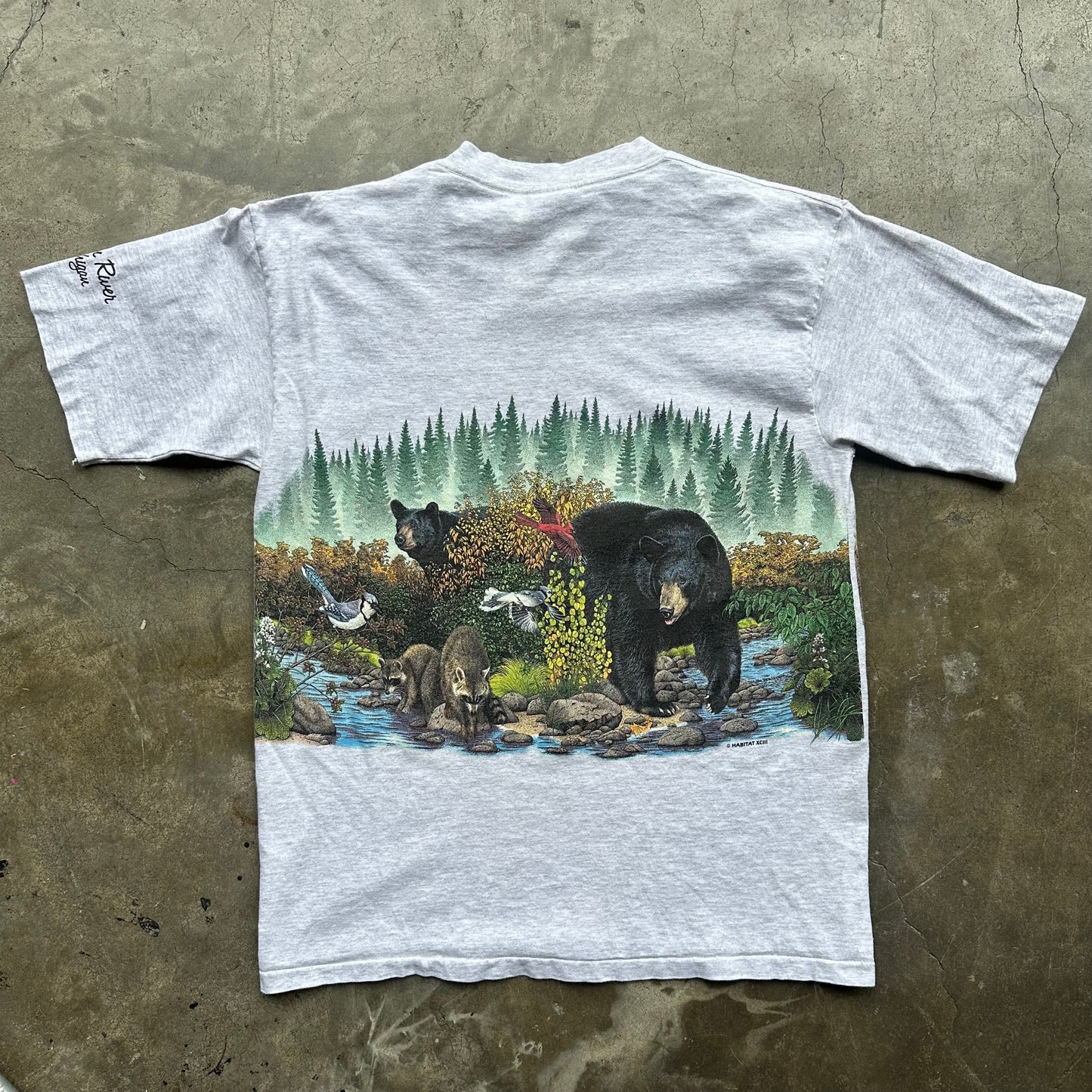 Vintage Bear Nature Indian River T Shirt - Large