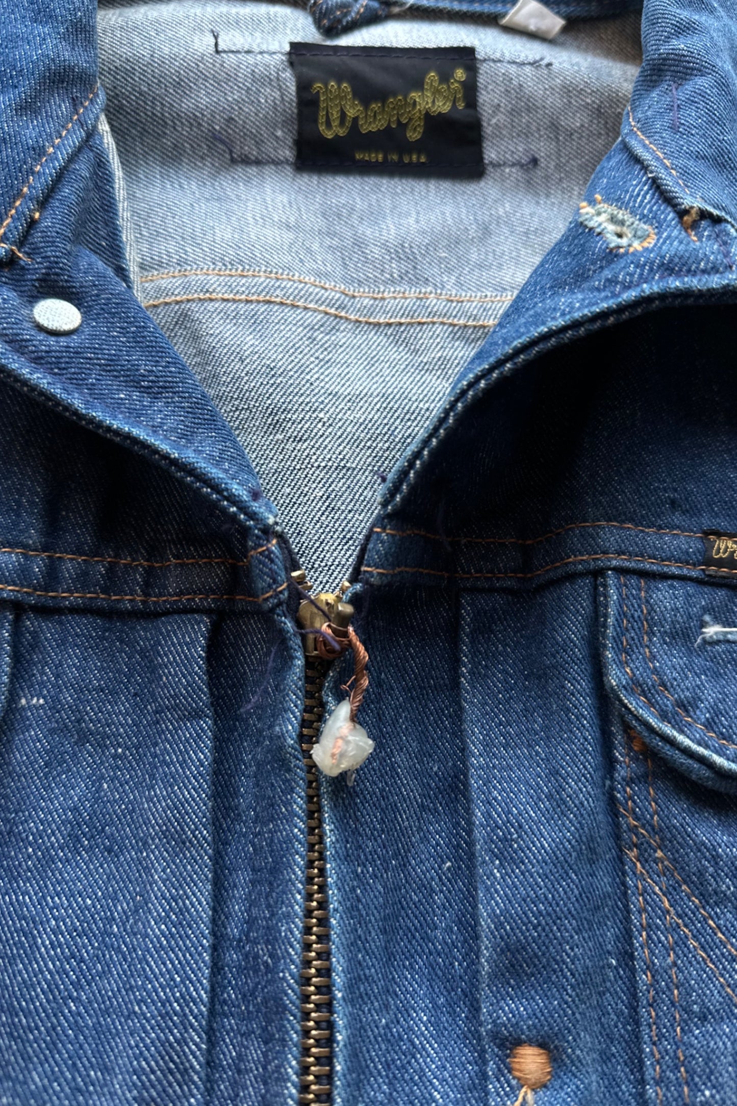 1960s-1970s Transitional 24MJZ Wrangler Denim Jacket - 42