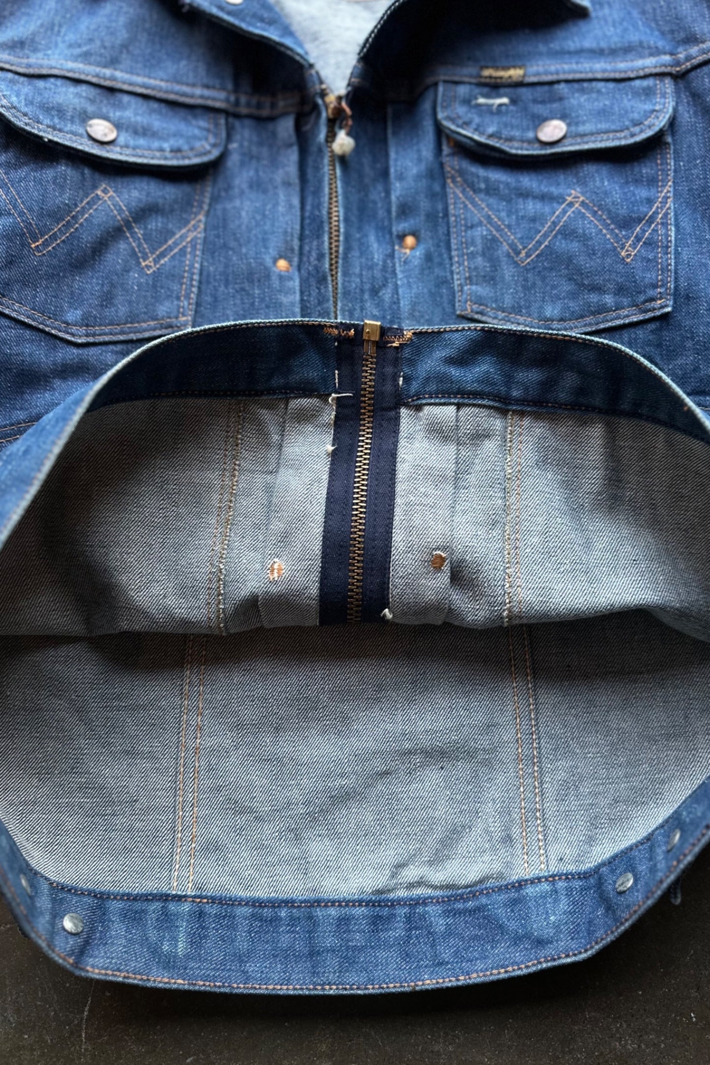 1960s-1970s Transitional 24MJZ Wrangler Denim Jacket - 42