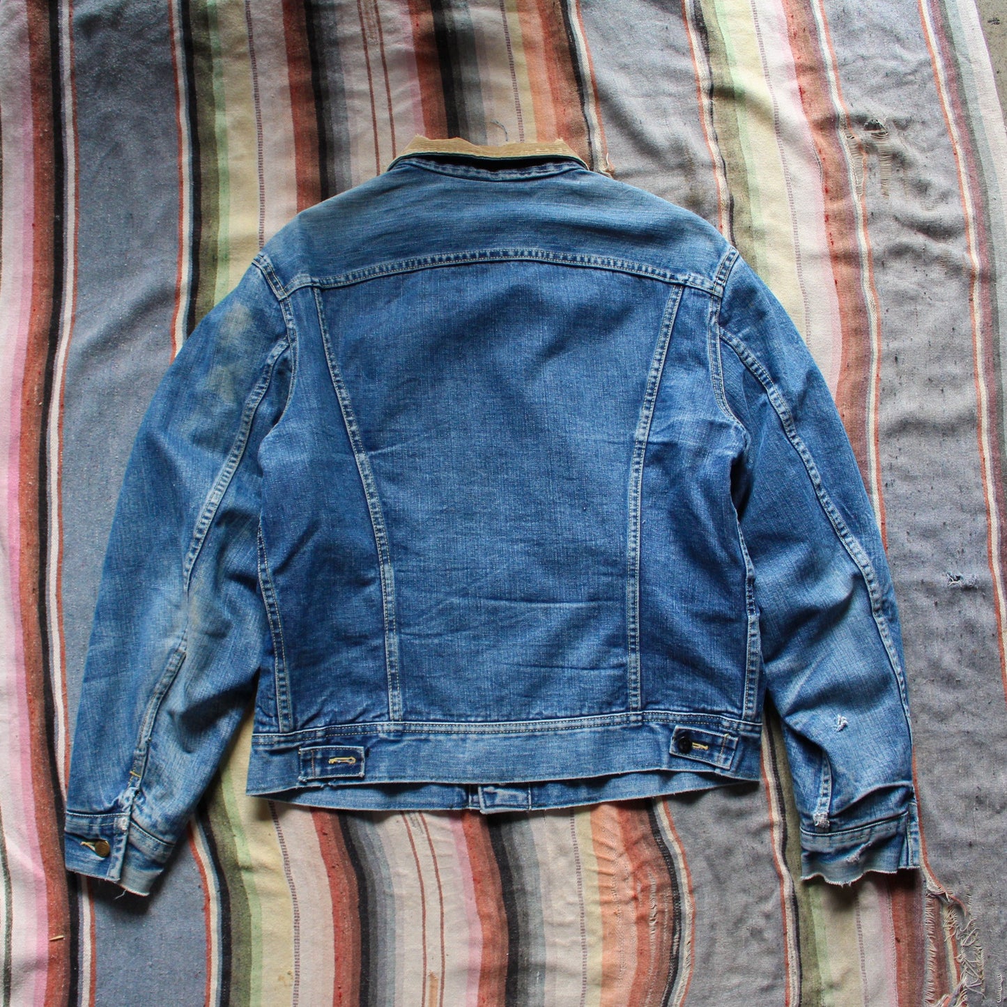 Vintage 60s 1960s Lee Storm Rider Denim Jacket Western Corduroy 42 Long