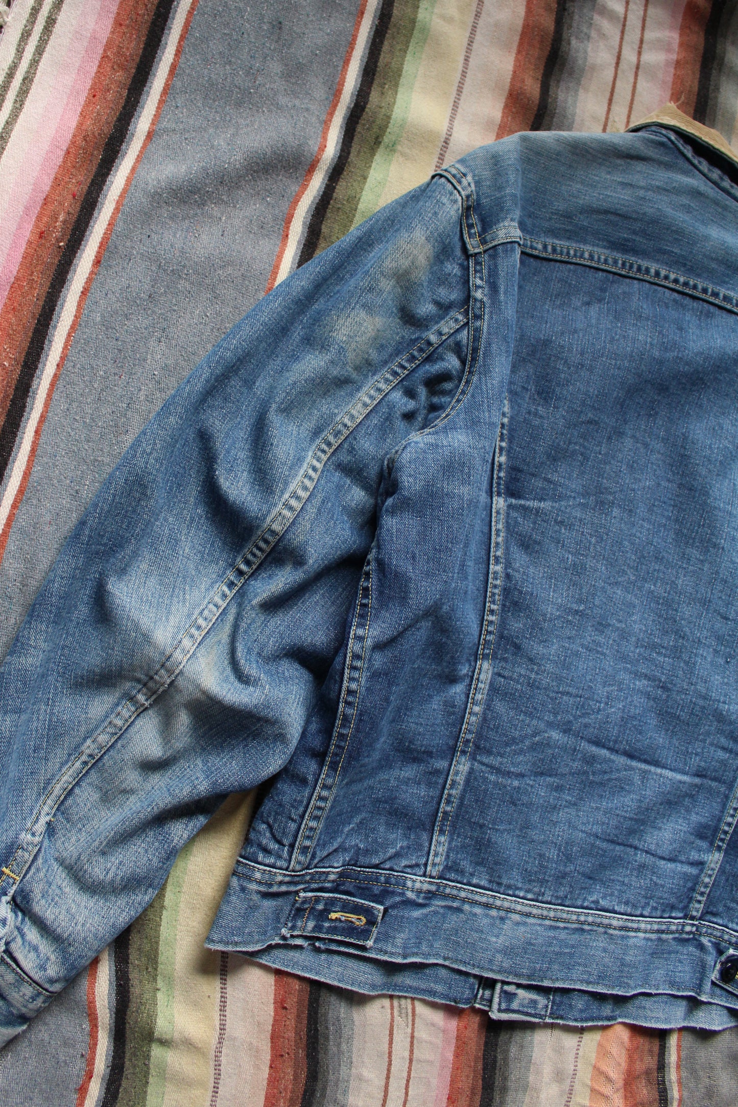 Vintage 60s 1960s Lee Storm Rider Denim Jacket Western Corduroy 42 Long