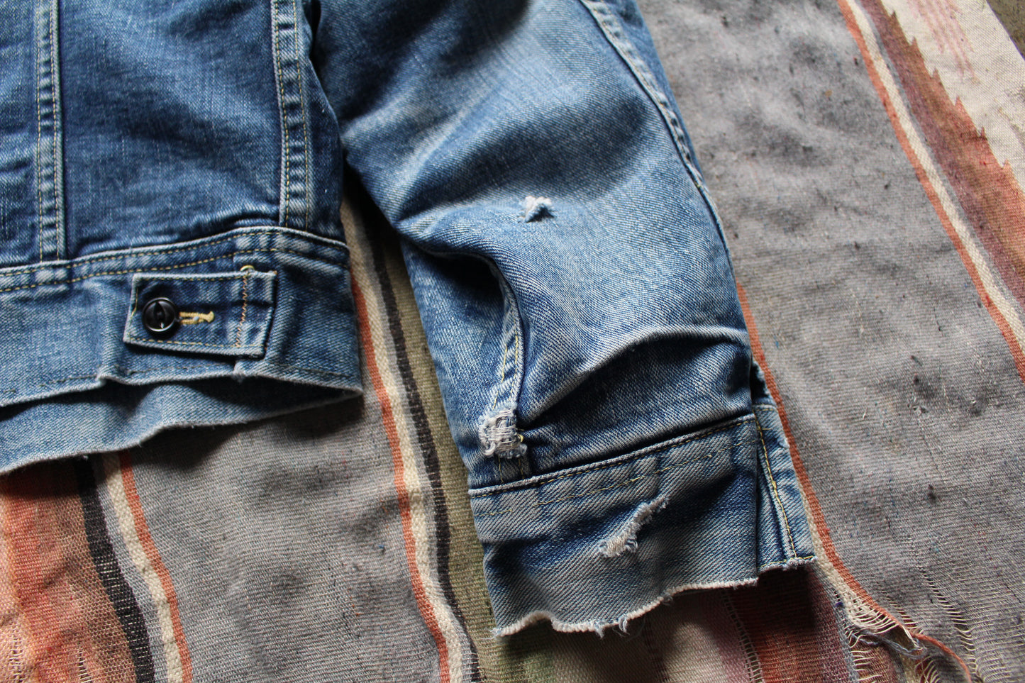 Vintage 60s 1960s Lee Storm Rider Denim Jacket Western Corduroy 42 Long