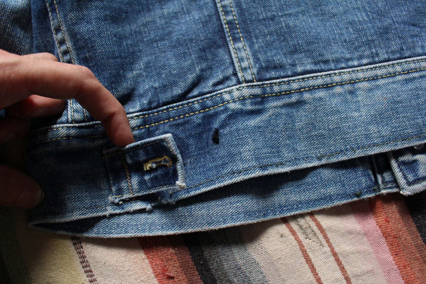 Vintage 60s 1960s Lee Storm Rider Denim Jacket Western Corduroy 42 Long