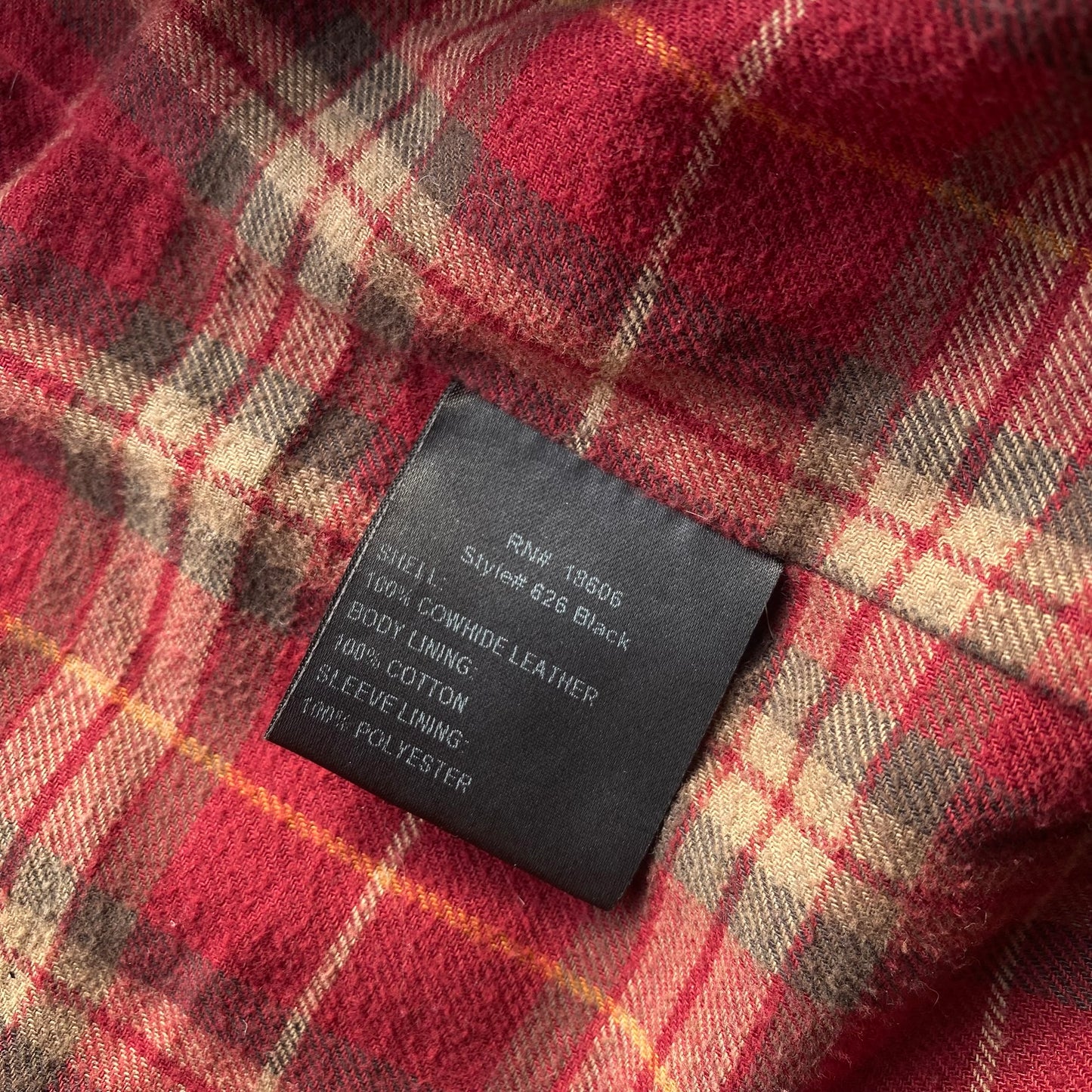 Schott Flannel Lined Motorcycle Jacket - Size 40