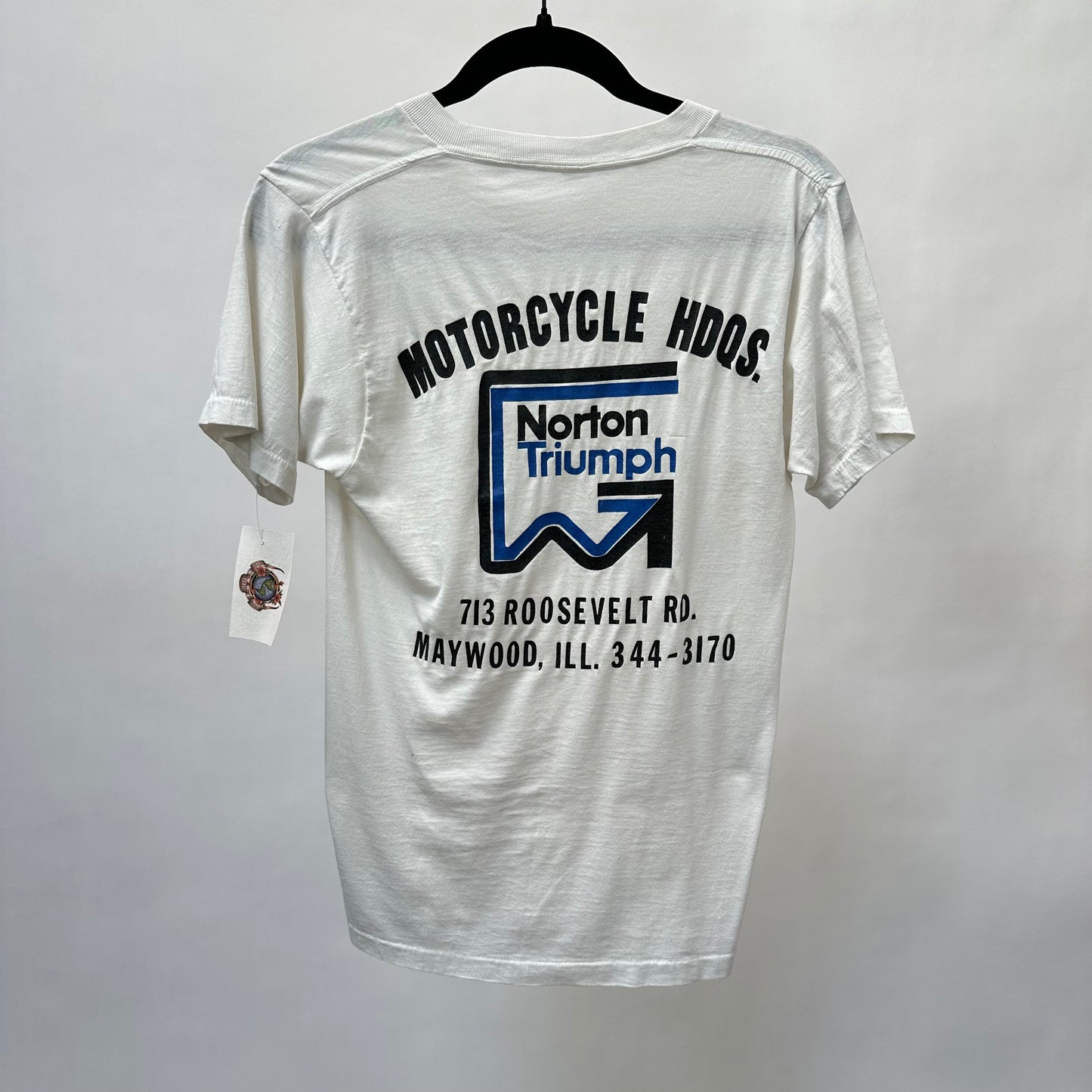 Vintage 80s Triumph Motorcycle Shop T Shirt - Medium