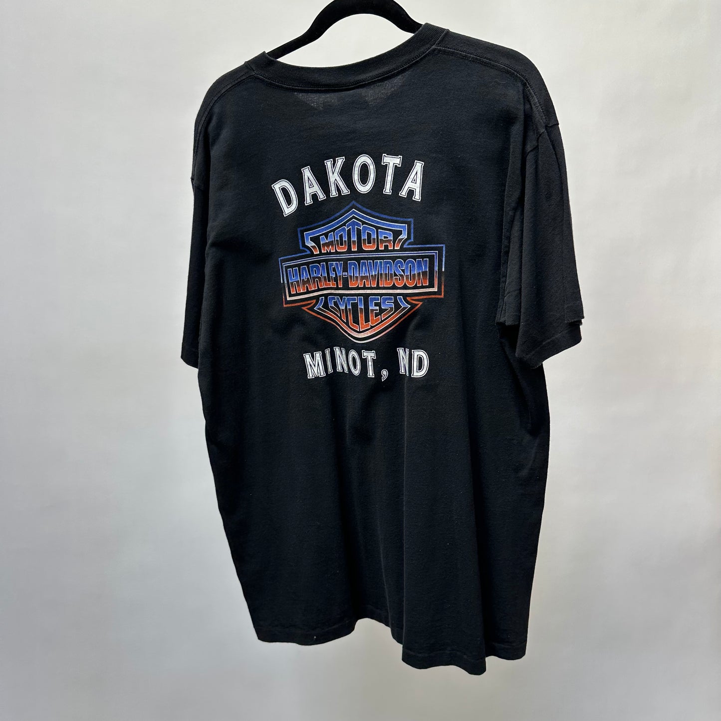 Vintage 90s Harley Minot North Dakota T Shirt - XL