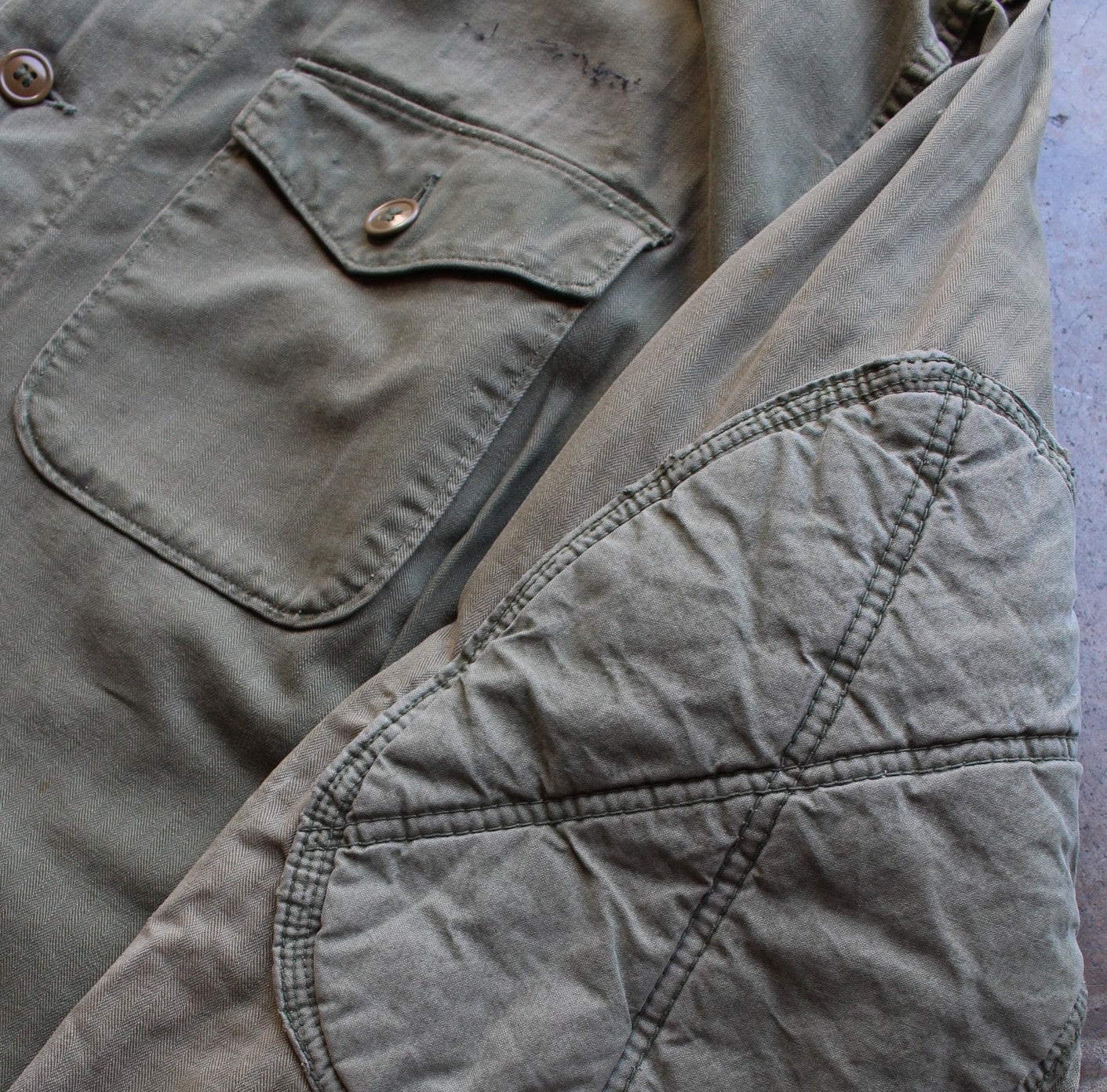 WW2 1940s HBT Shooter Jacket - XL/2XL