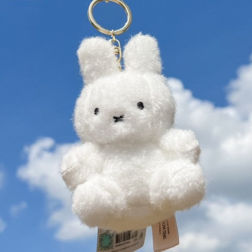 Miffy Fluffy Keychain in White