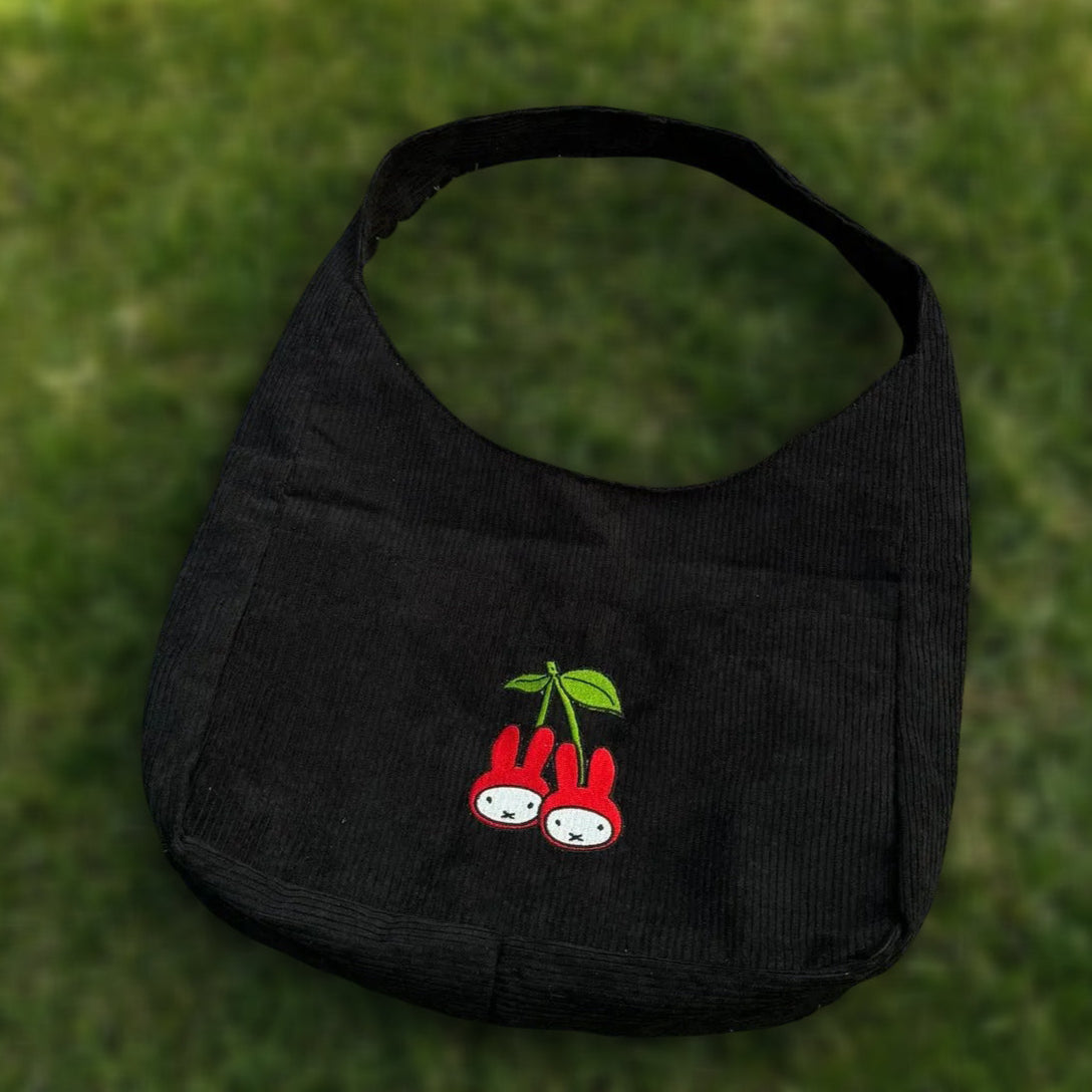 Miffy Corduroy Shoulder Bag - Cherry Pop