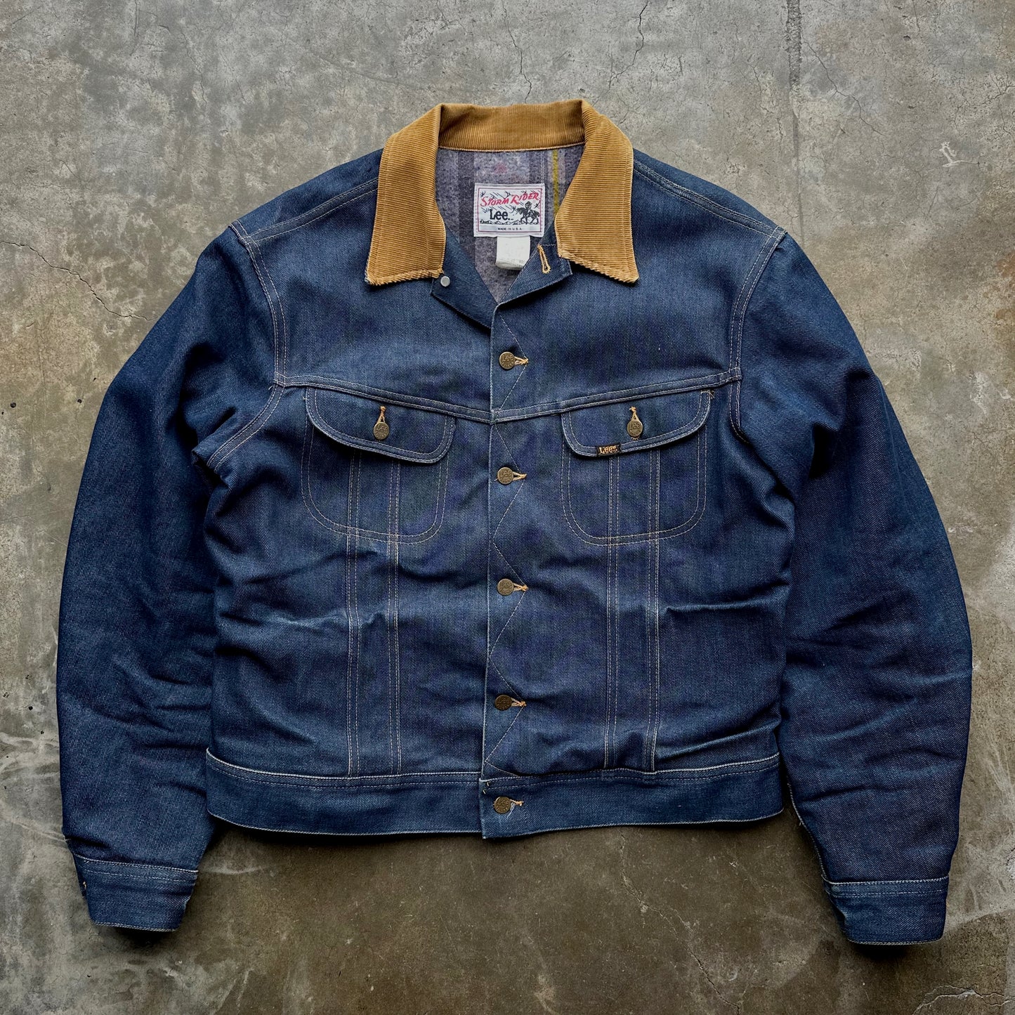 1970s Vintage Lee Storm Rider Denim Jacket - 44L