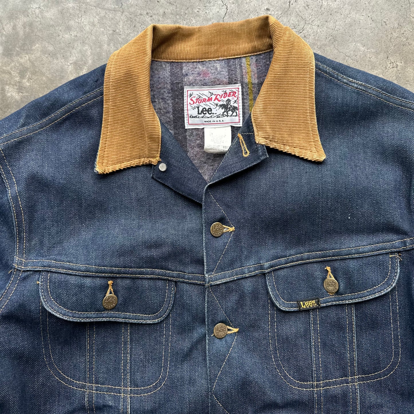 1970s Vintage Lee Storm Rider Denim Jacket - 44L
