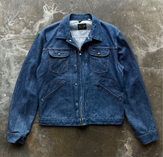 1960s-1970s Transitional 24MJZ Wrangler Denim Jacket - 42