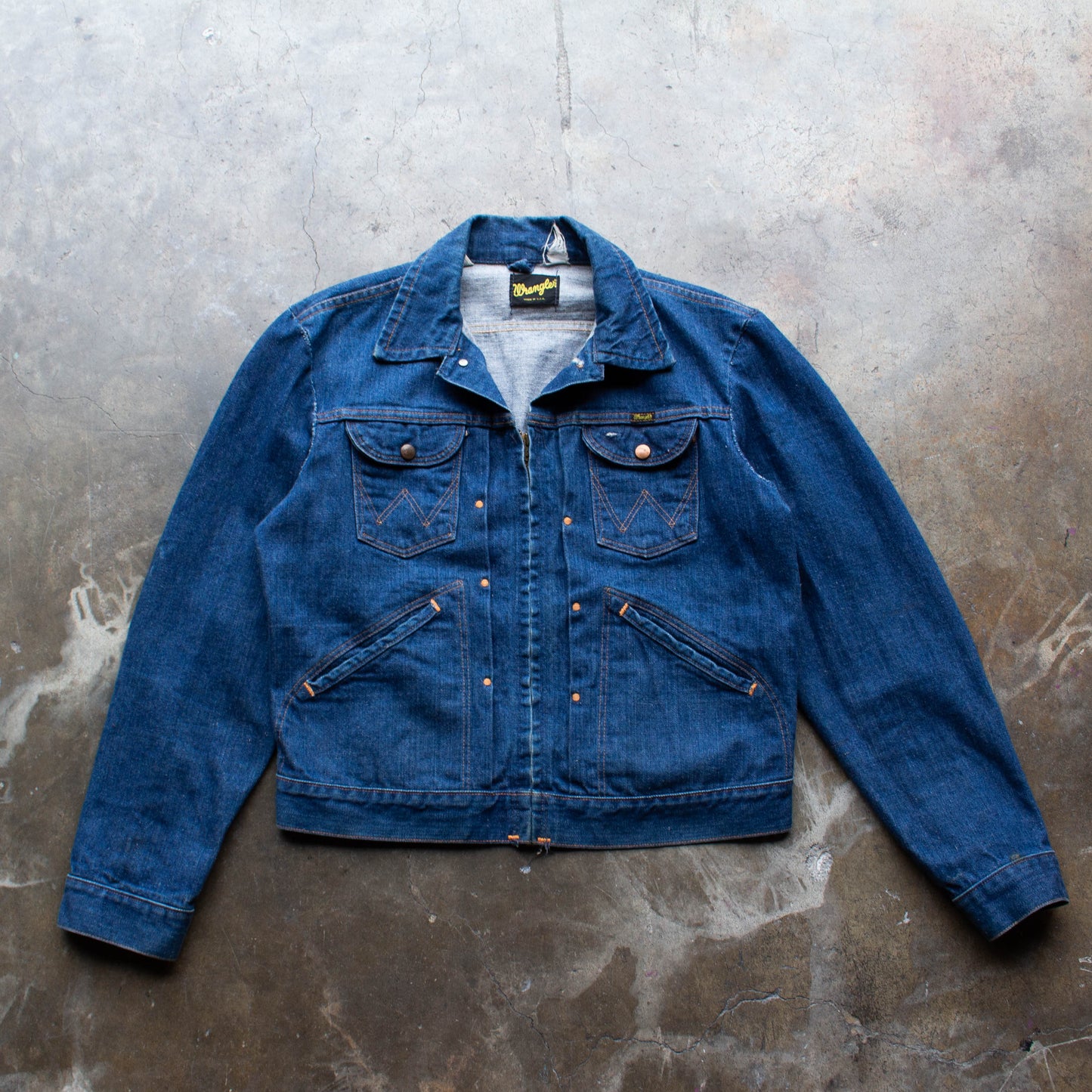 60s/70s Wrangler 24MJZ Denim Jacket - 42 - Medium