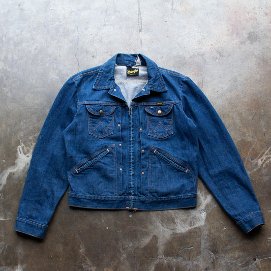60s/70s Wrangler 24MJZ Denim Jacket - 42 - Medium