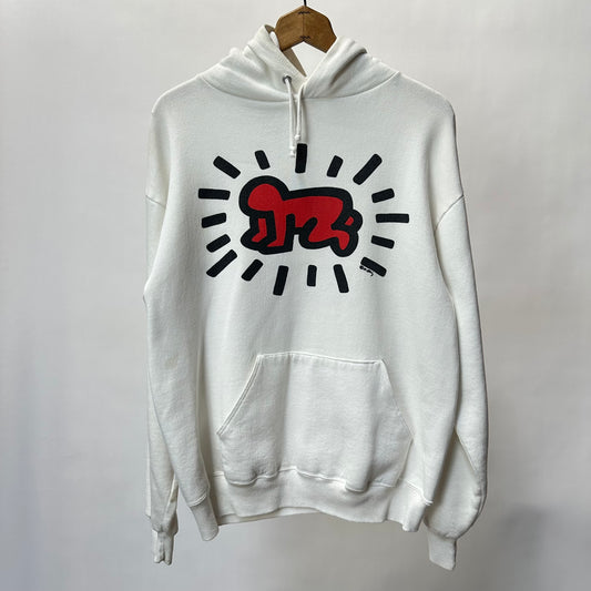 Vintage 80s Keith Haring Pop Shop Hoodie Radiant Baby