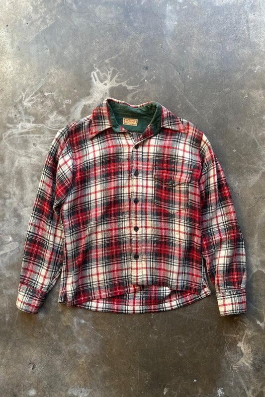 1950s McGregor Plaid Button Down Shirt - S/M