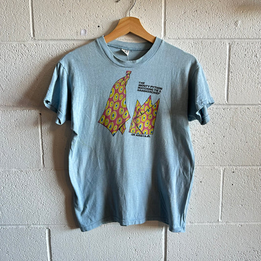 Rare 1970s Monty Python Tie and Handkerchief T Shirt - Small