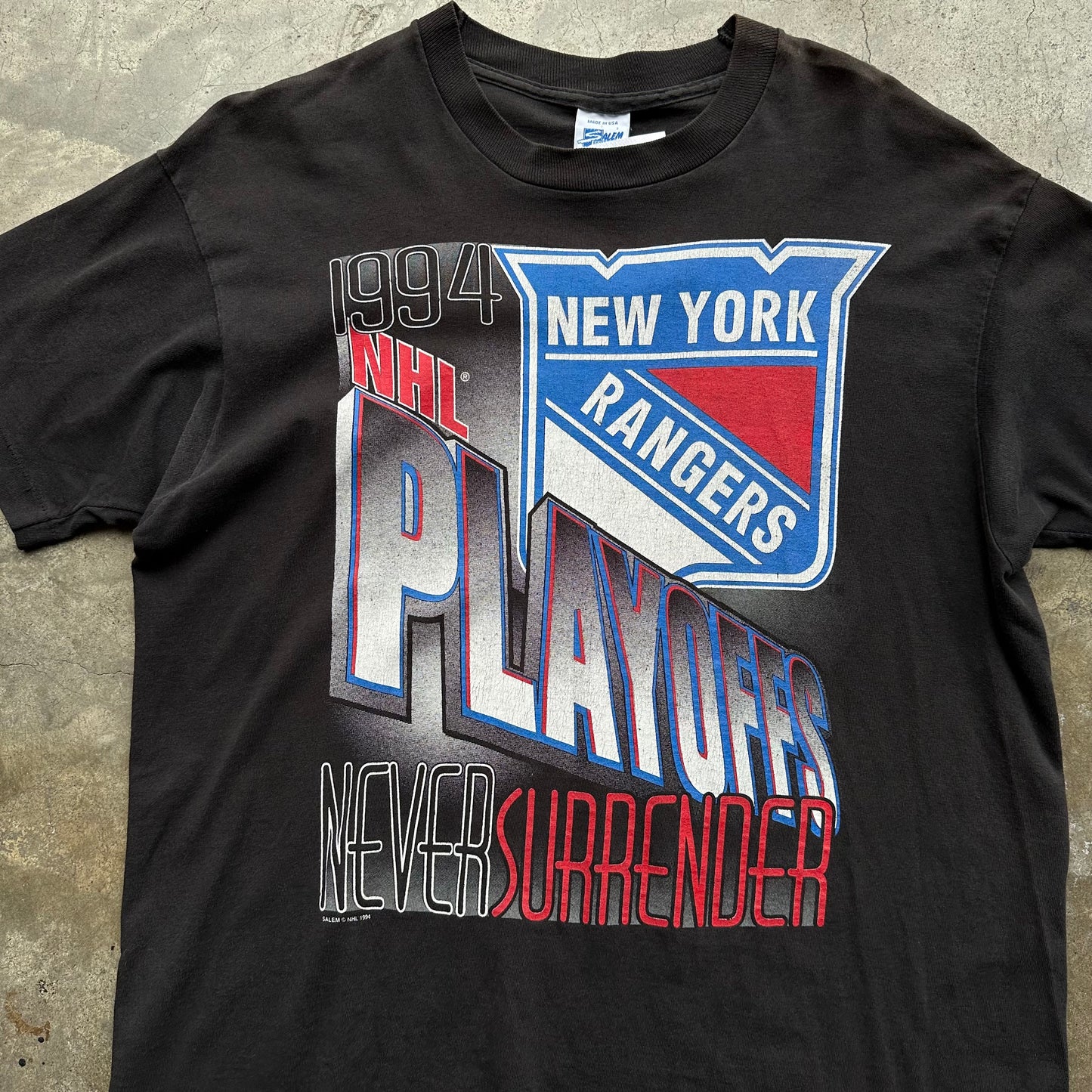 Vintage 1994 New York Rangers Salem T Shirt - Large