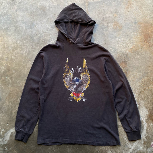 1980s Harley-Davidson Easyrider 1980s Hooded Long Sleeve T Shirt M