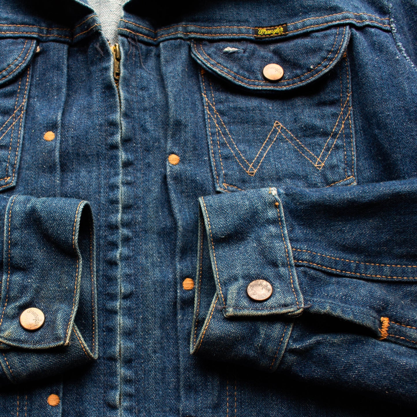 60s/70s Wrangler 24MJZ Denim Jacket - 42 - Medium