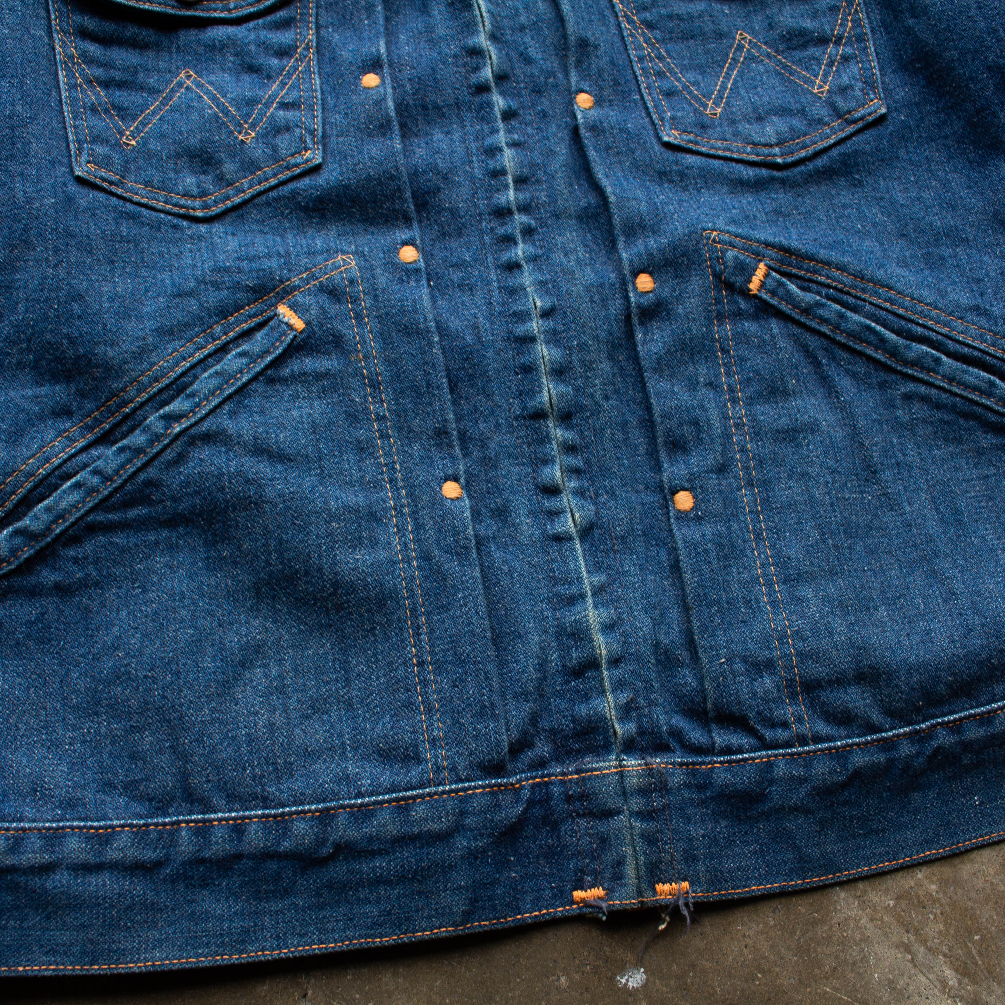 60s/70s Wrangler 24MJZ Denim Jacket - 42 - Medium – Old Earth Vintage