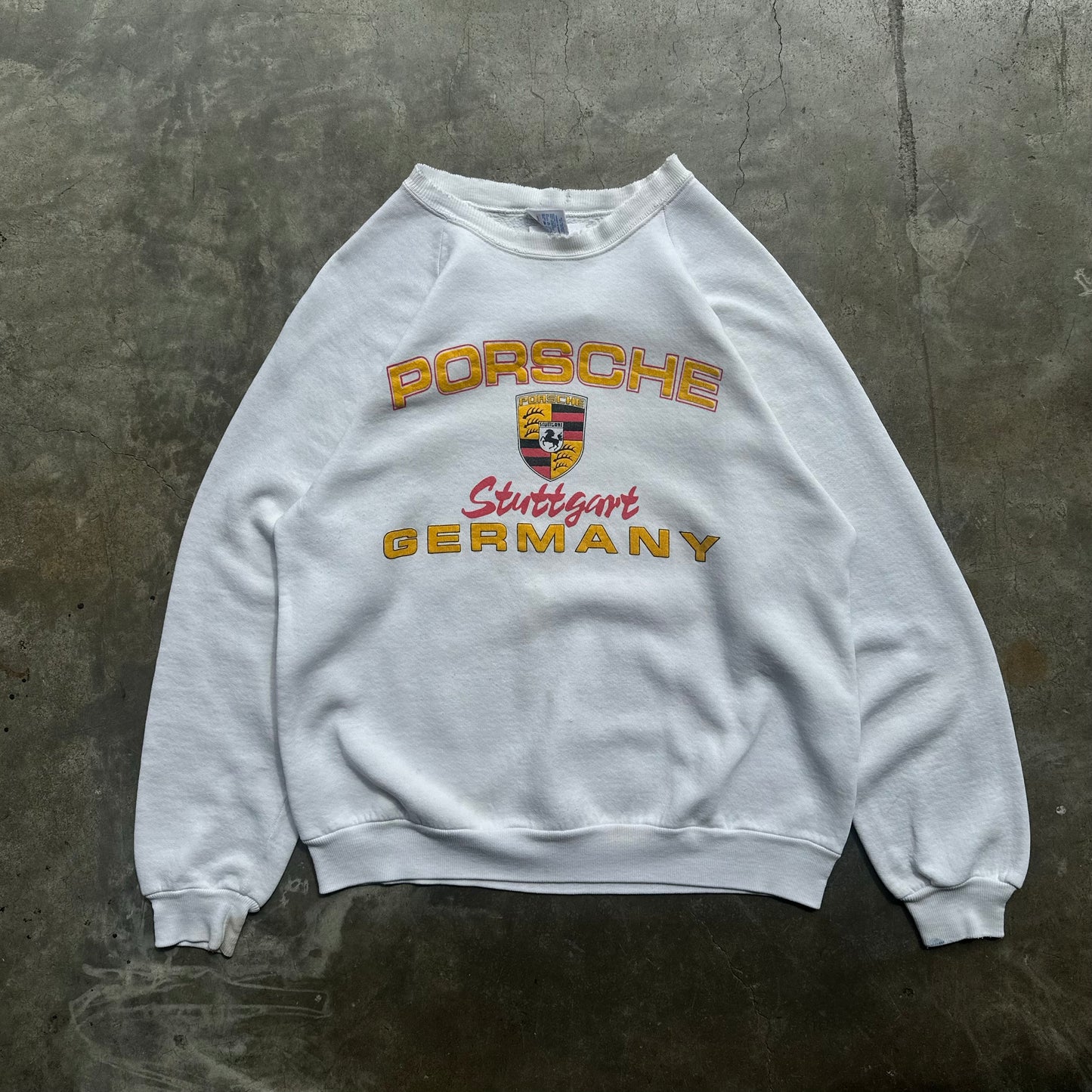Vintage 1980s Porsche Stuttgart Germany Sweatshirt - L/XL