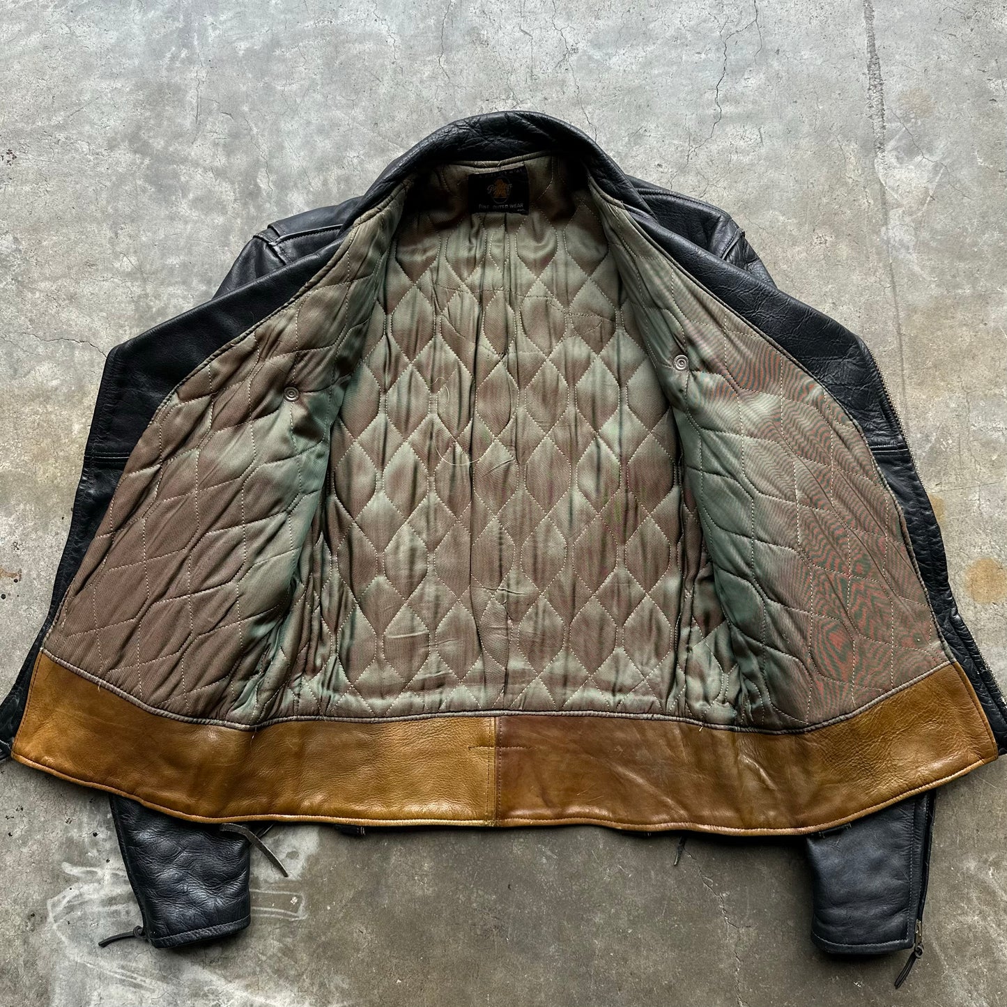 1950s Golden Bear Leather Motorcycle Jacket - S/M