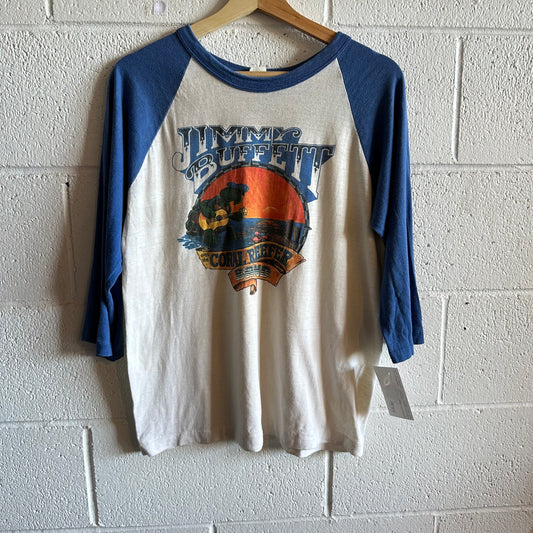 1980s Jimmy Buffett Raglan Shirt - Medium