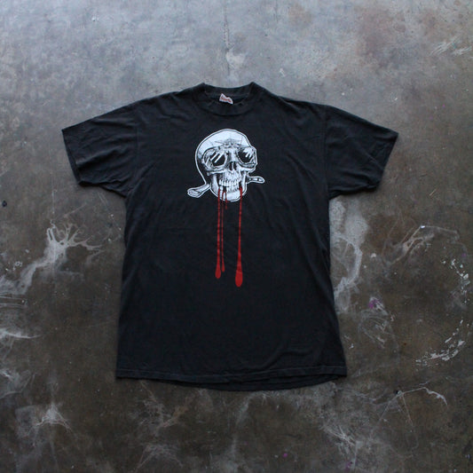 Early 80s Harley-Davidson Skull Rider T-Shirt - XL