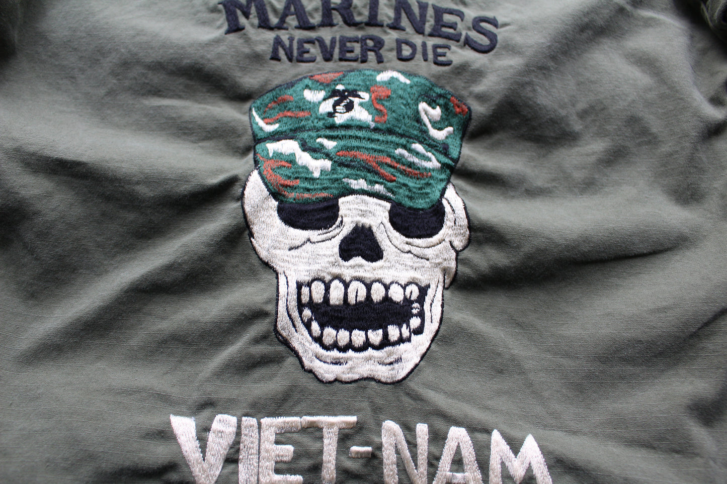 Vintage Vietnam Souvenir Jacket Military 60s 70s Combat Tropical Coat Small