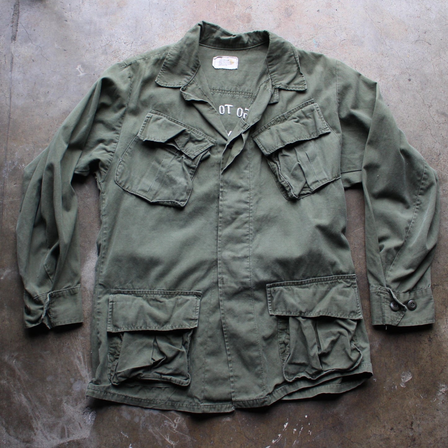 Vintage Vietnam Souvenir Jacket Military 60s 70s Combat Tropical Coat Small