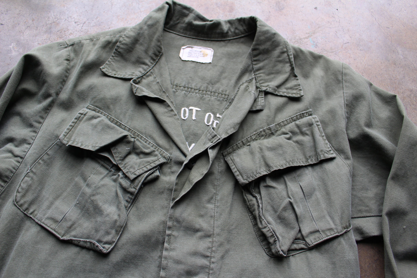 Vintage Vietnam Souvenir Jacket Military 60s 70s Combat Tropical Coat Small