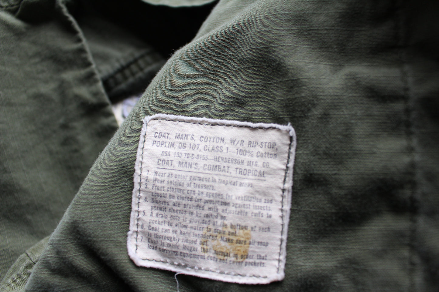 Vintage Vietnam Souvenir Jacket Military 60s 70s Combat Tropical Coat Small