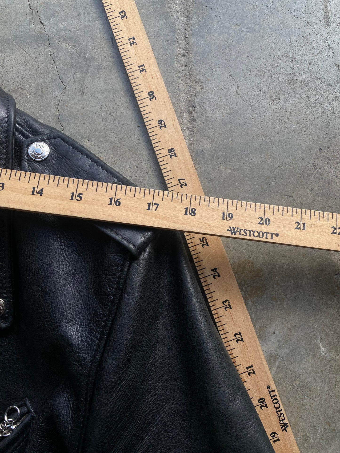 Schott Flannel Lined Motorcycle Jacket - Size 40