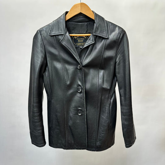 Vintage 80s Made in Italy Leather Jacket - Women's Medium