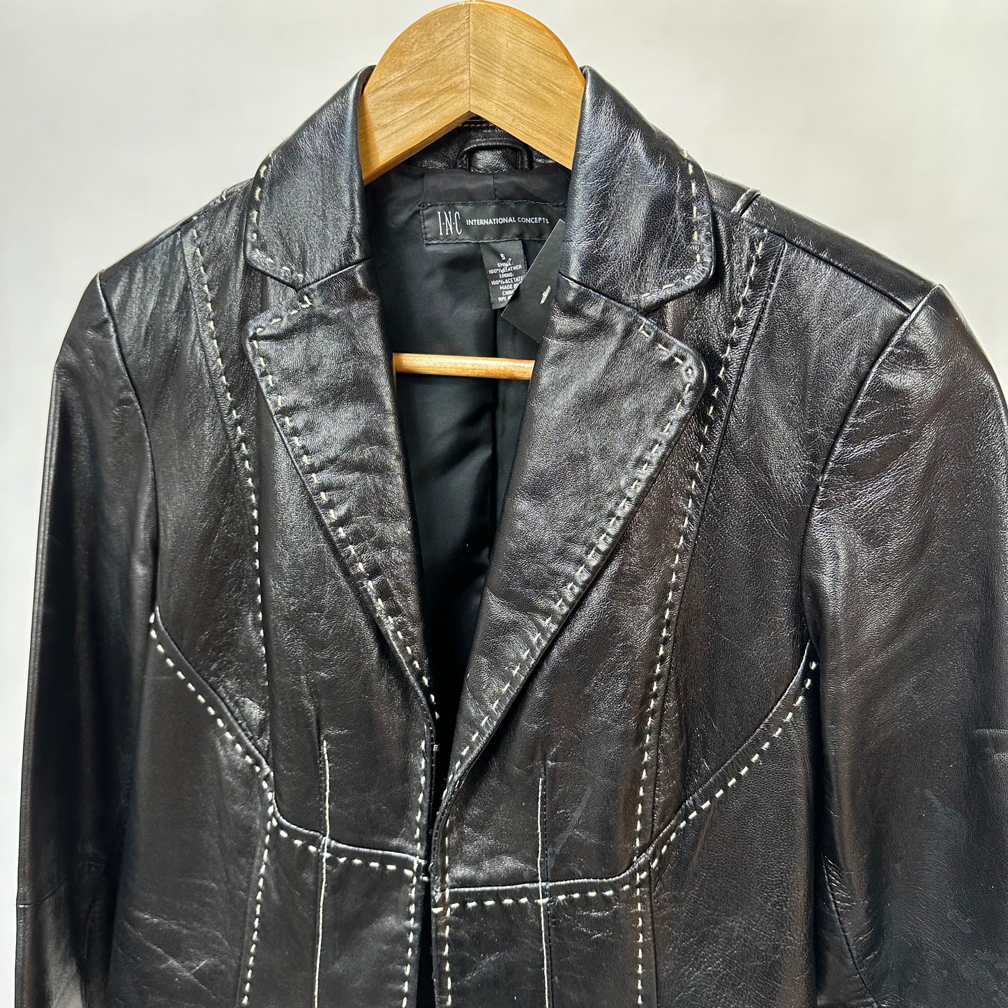 Vintage International Concepts Leather Jacket - Women's Small